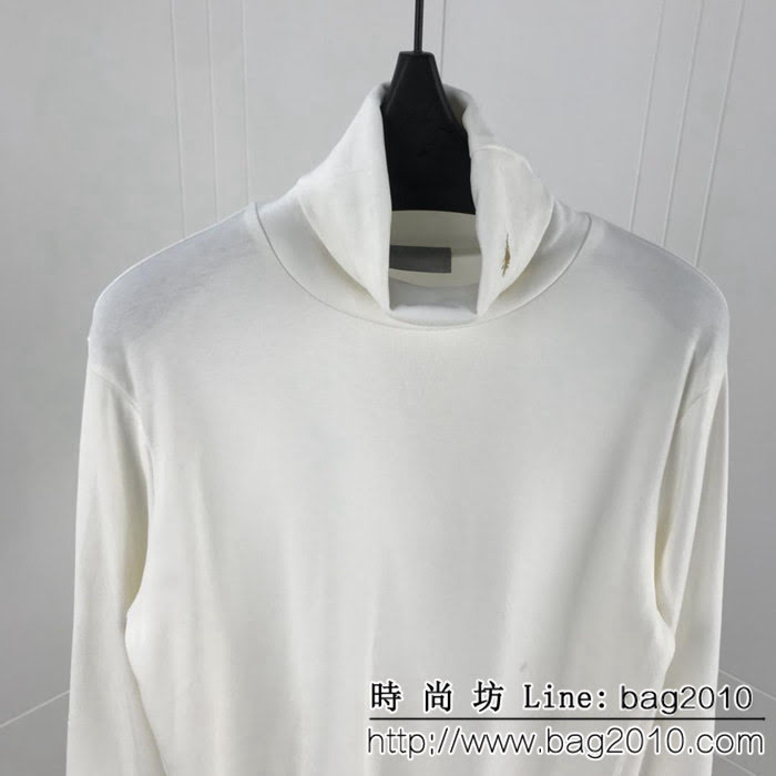 DIOR迪奧 2018秋冬 金色小蜜蜂刺繡 簡約百搭風格 高領男款長袖 ydi2241
